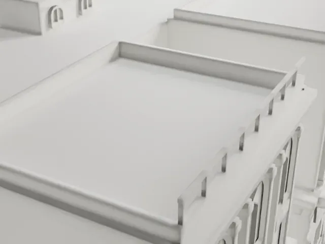 Hayes Theater model, West view