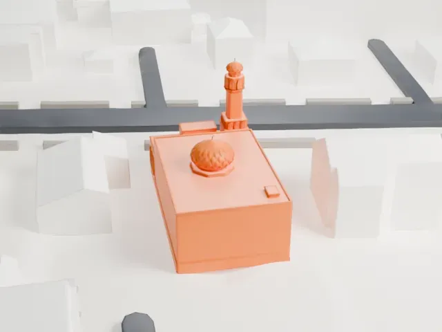 Hazrati Abu Bakr Siddique Mosque model, North view