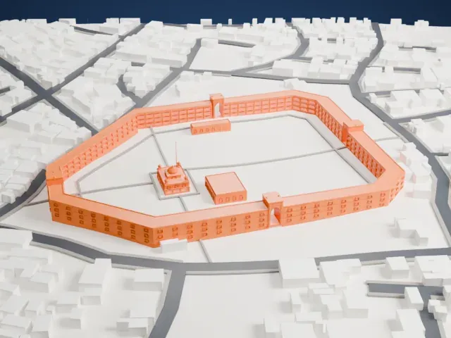 Hazur Sahib model, East view