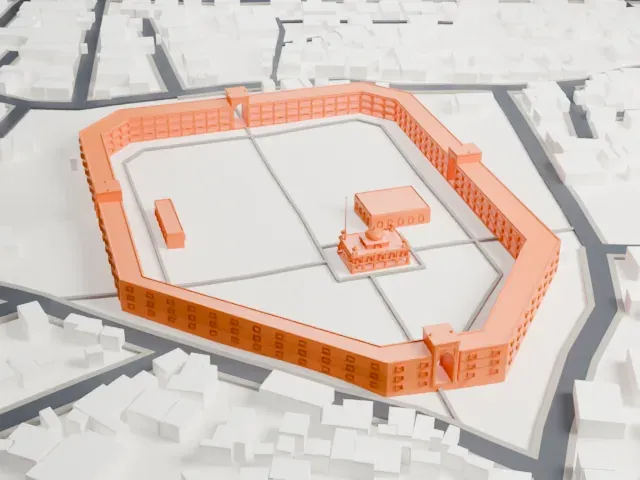 Hazur Sahib model, South view