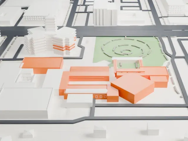 Heard Museum model, East view