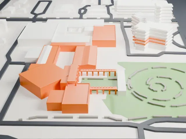 Heard Museum model, North view