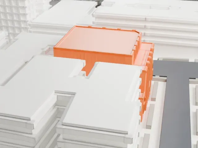 Hebrew Tabernacle of Washington Heights model, West view