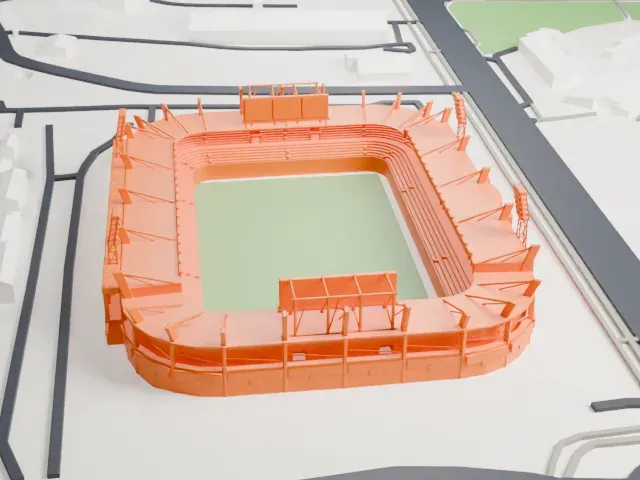 Helmántico Stadium model, North view