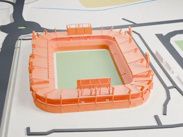 Helmántico Stadium model, South view