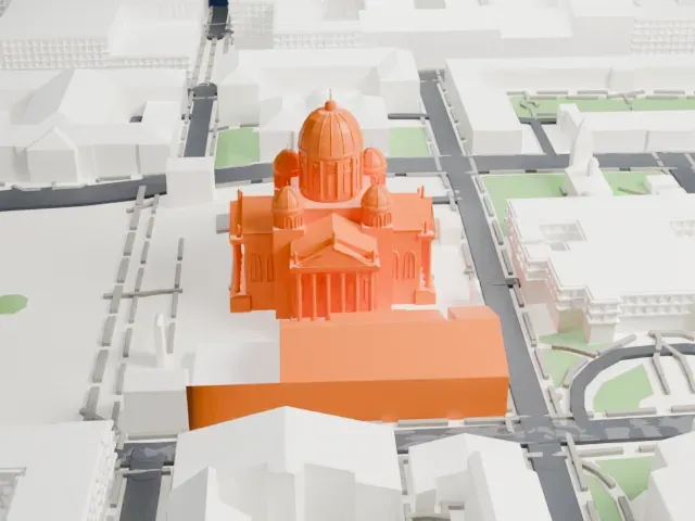 Helsinki Cathedral model, East view