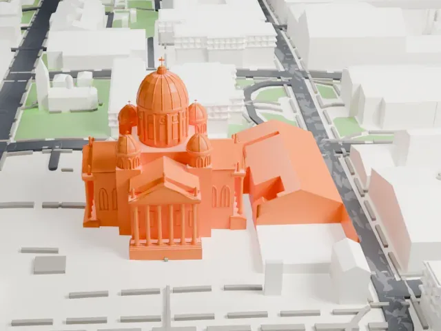 Helsinki Cathedral model, South view