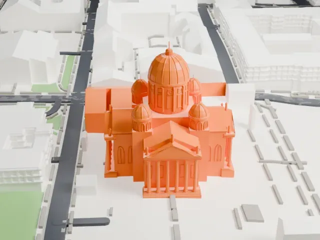 Helsinki Cathedral model, West view