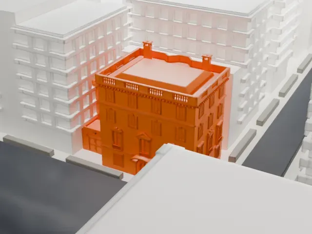 Henry P. Davison House model, East view