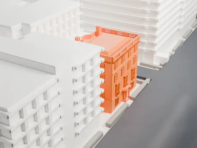 Henry P. Davison House model, South view