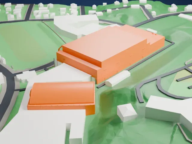 Herb Brooks Arena model, North view