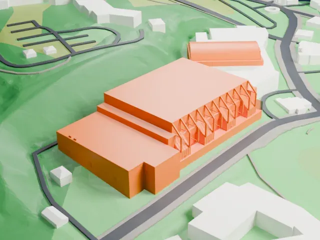 Herb Brooks Arena model, South view
