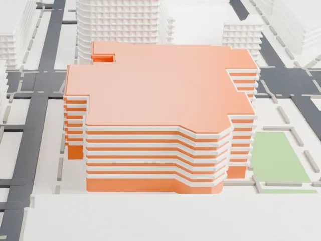 Herberger Theater Center model, South view