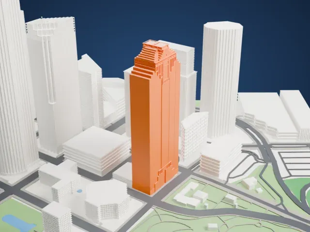 Heritage Plaza model, North view