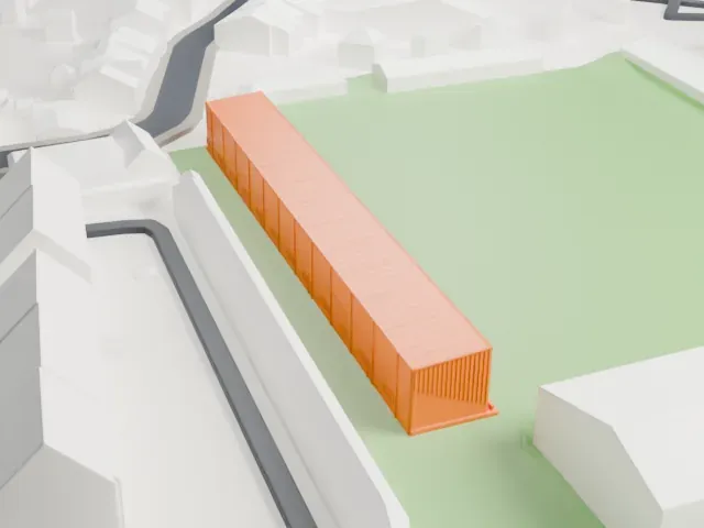 Herman Vanderpoortenstadion model, South view