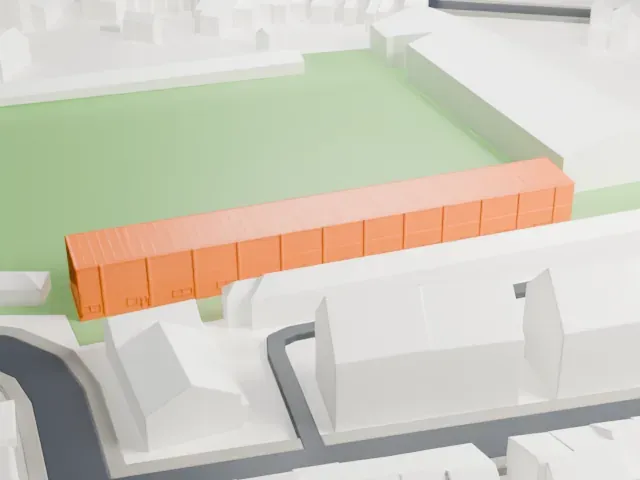 Herman Vanderpoortenstadion model, West view