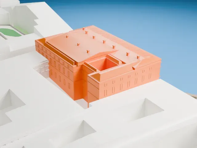 Hermitage Theatre model, East view