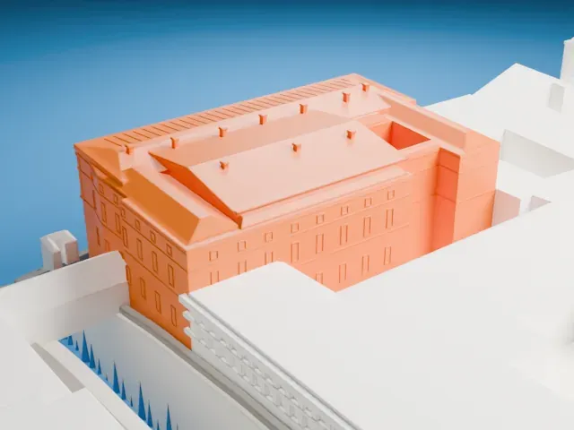 Hermitage Theatre model, South view