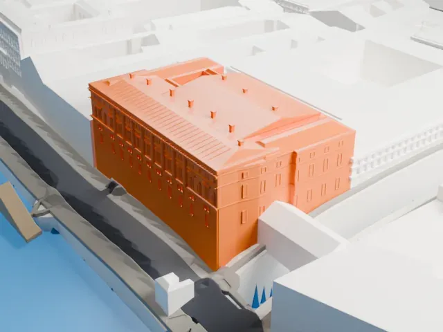 Hermitage Theatre model, West view