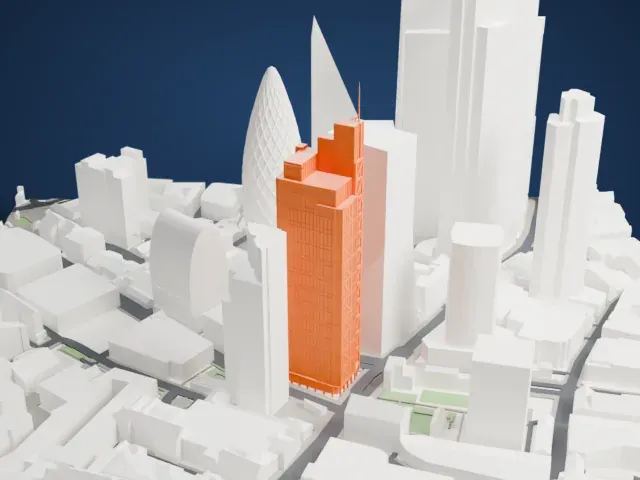 Heron Tower model, North view