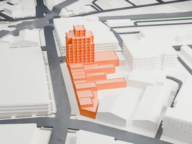 Hersch Tower model, South view