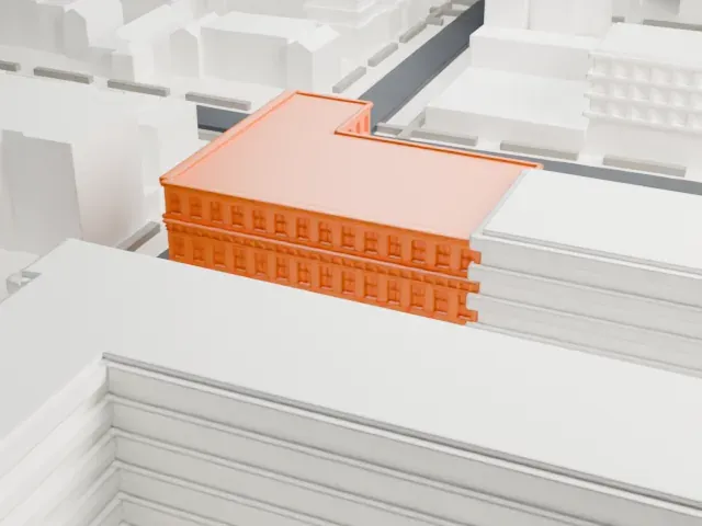 Hertlein and Schlatter Silk Trimmings Factory model, North view