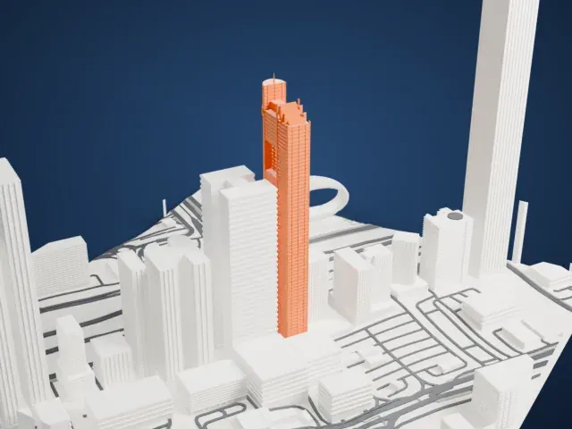 HHHR Tower model, North view