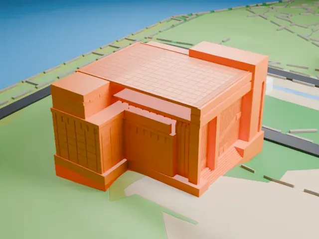 High Court of Australia model, West view