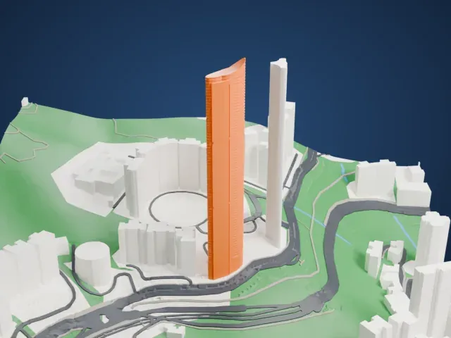 Highcliff model, East view