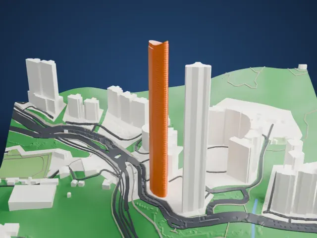 Highcliff model, North view