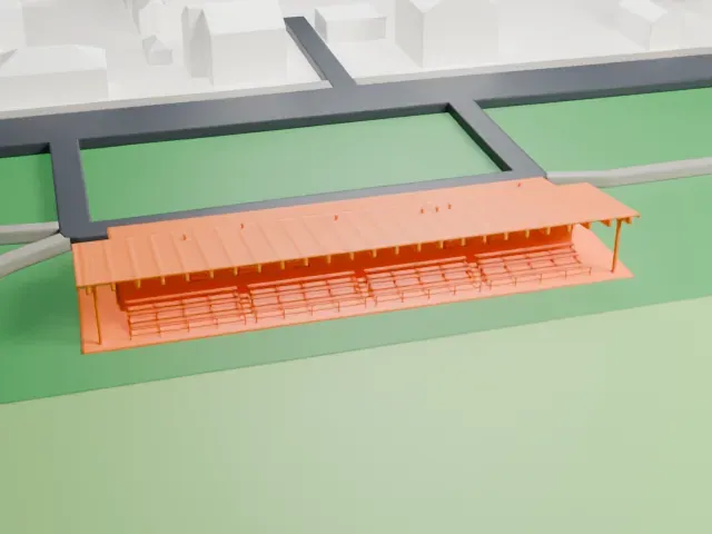 Hiiu Stadium model, North view