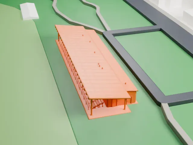 Hiiu Stadium model, West view
