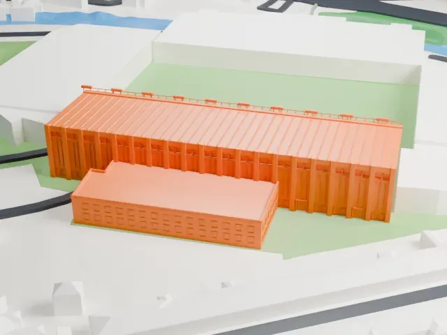 Hillsborough Stadium model, North view