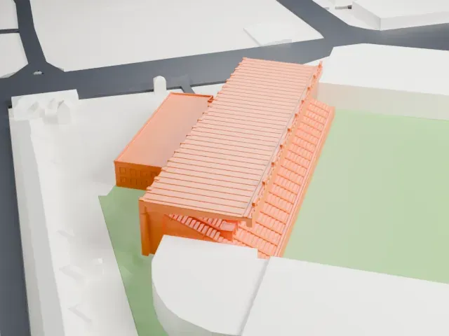 Hillsborough Stadium model, West view