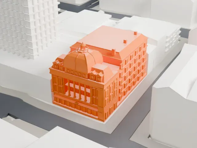 His Majesty's Theatre, London model, North view