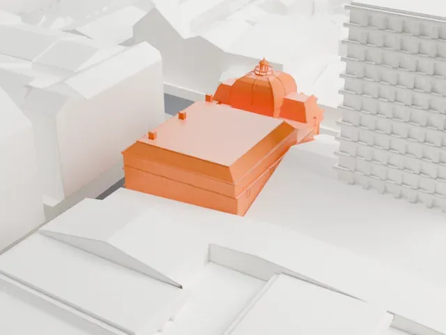 His Majesty's Theatre, London model, South view