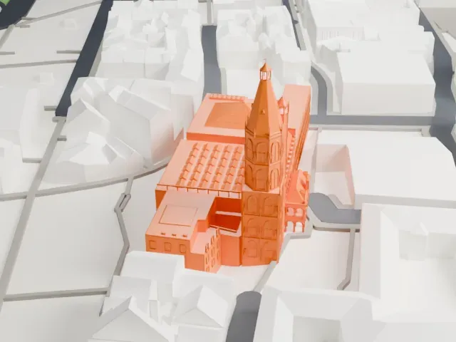 Historic City Hall, Cologne model, North view