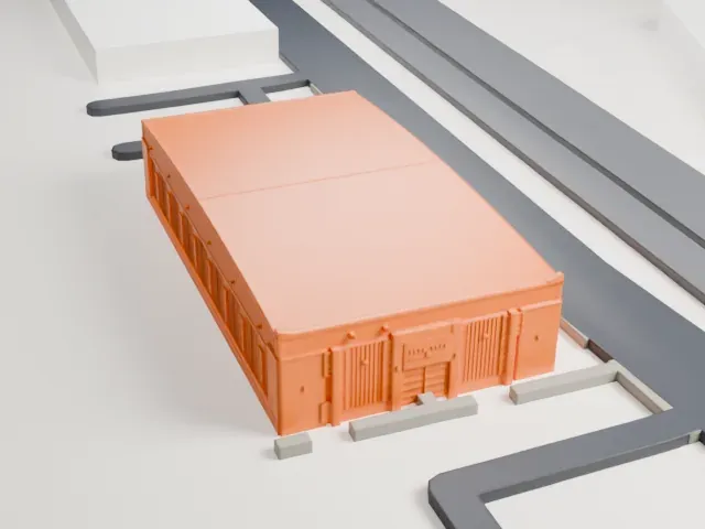 Historic Flight Foundation Hangars model, West view