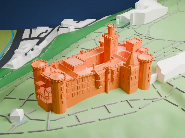 Hluboká Castle model, East view