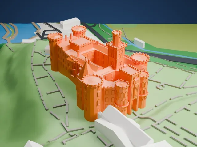 Hluboká Castle model, North view