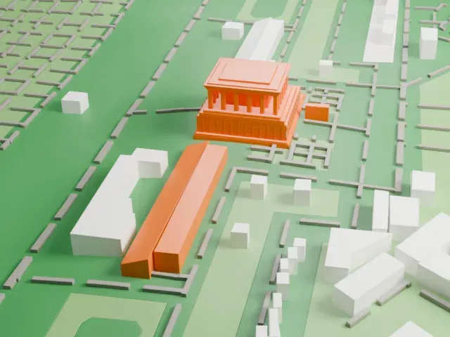 Ho Chi Minh Mausoleum model, North view