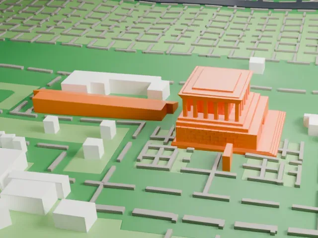 Ho Chi Minh Mausoleum model, West view