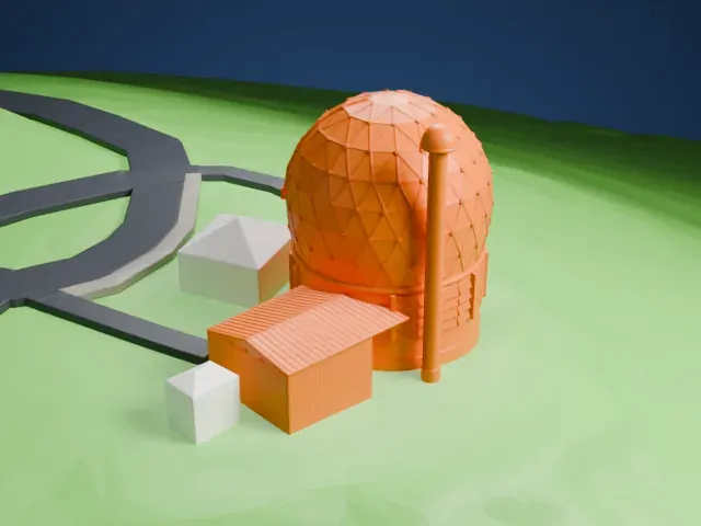 Hobby–Eberly Telescope model, East view