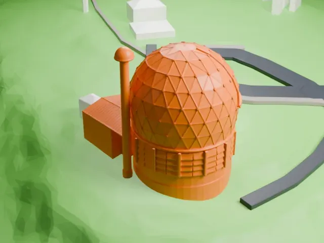 Hobby–Eberly Telescope model, North view
