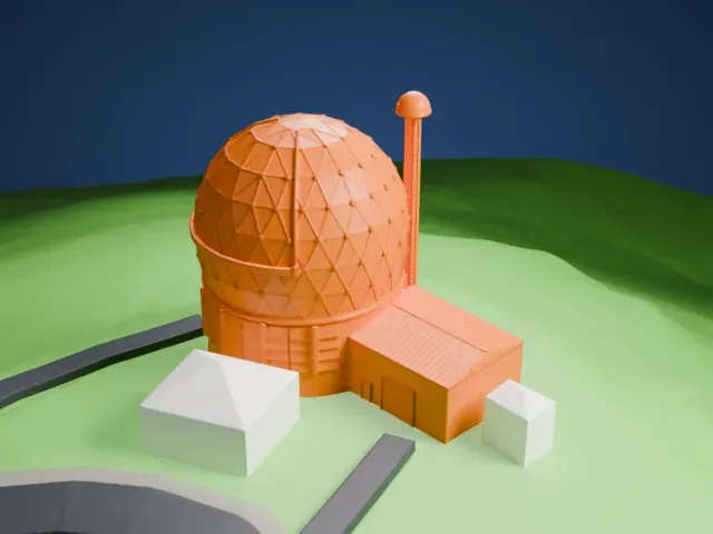 Hobby–Eberly Telescope model, South view