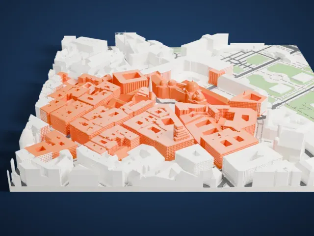 Hofburg model, North view