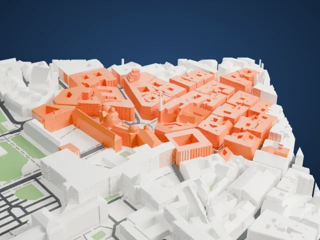 Hofburg model, South view