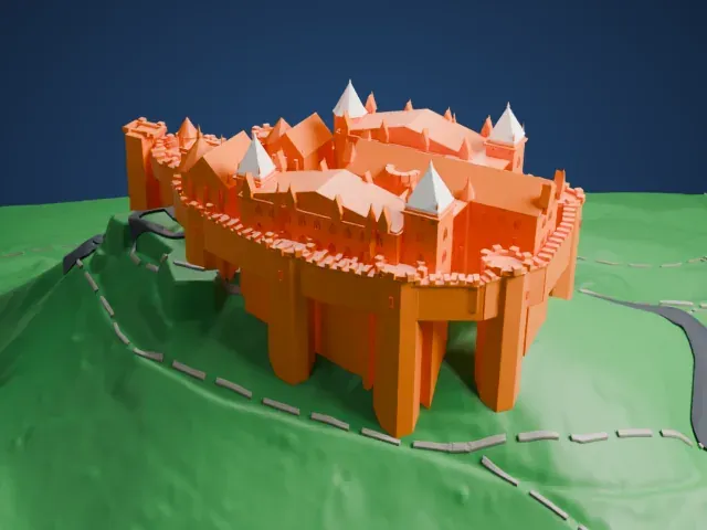 Hohenzollern Castle model, North view