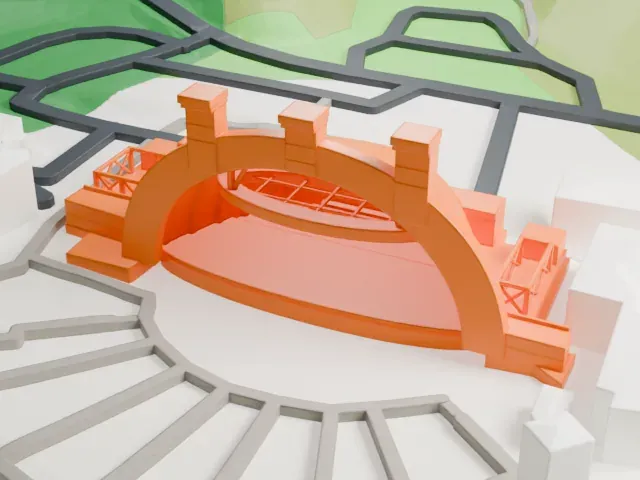 Hollywood Bowl model, South view