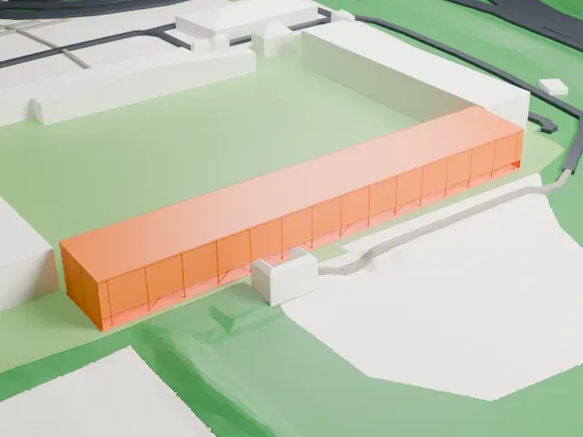 Holstein-Stadion model, North view